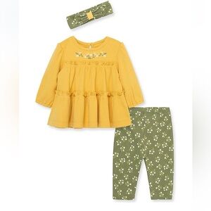 Little Me Spring Floral Outfit 0-3 New